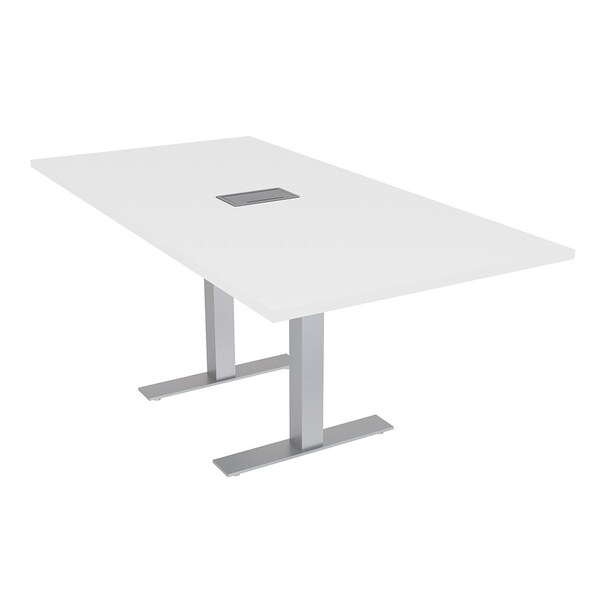 35.5 in W, 71.5 in L, 29 in H, Engineered Wood Top, White